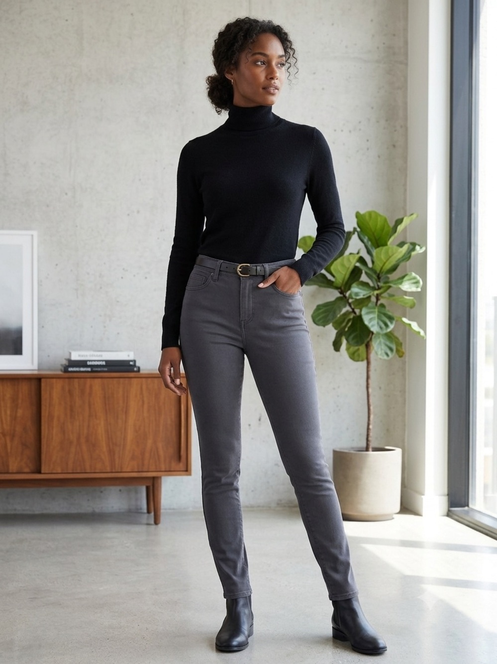 NYDJ Ami Skinny Legging Jeans, Gray, Women’s Size 8, Lift Tuck Technology
